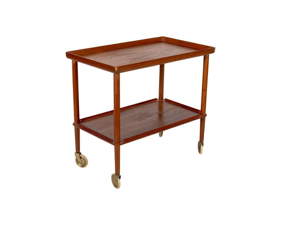 John Stuart Danish Teak Tea Cart - Signed (1 of 4)