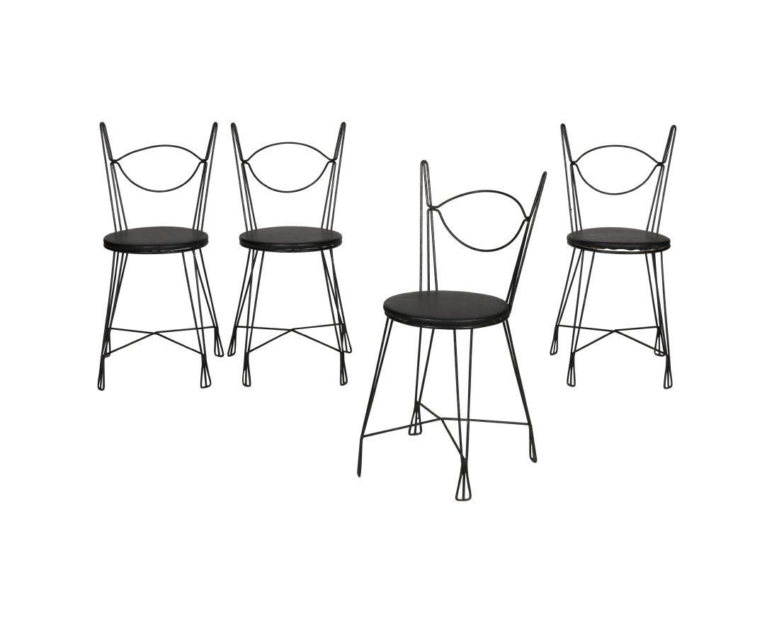 Tony Paul Iron Cafe Chairs - Four (1 of 2)