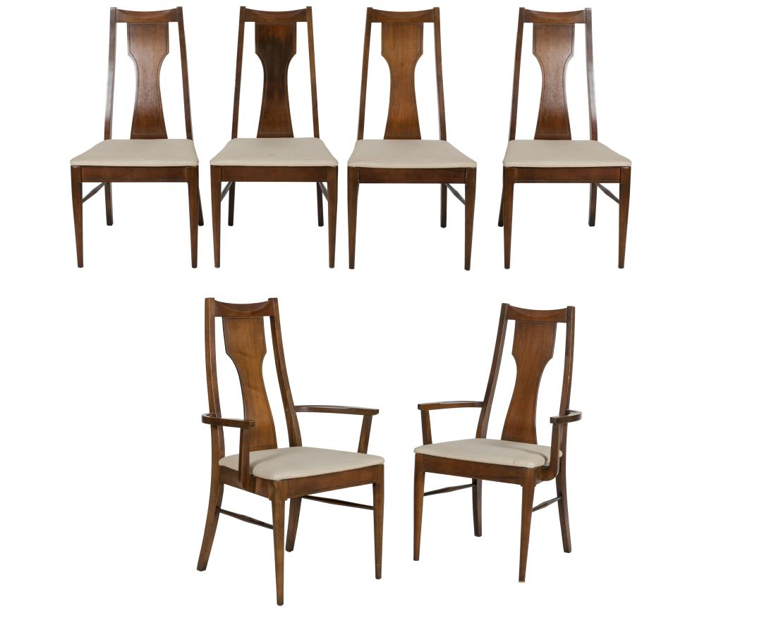 Mid Century Walnut Dining Chairs - Six (1 of 4)
