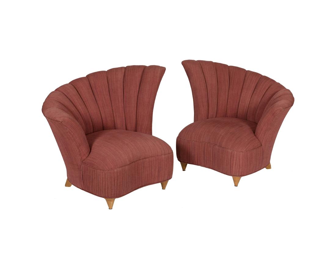 Pair Nautilus Style Parlor Chairs (1 of 1)