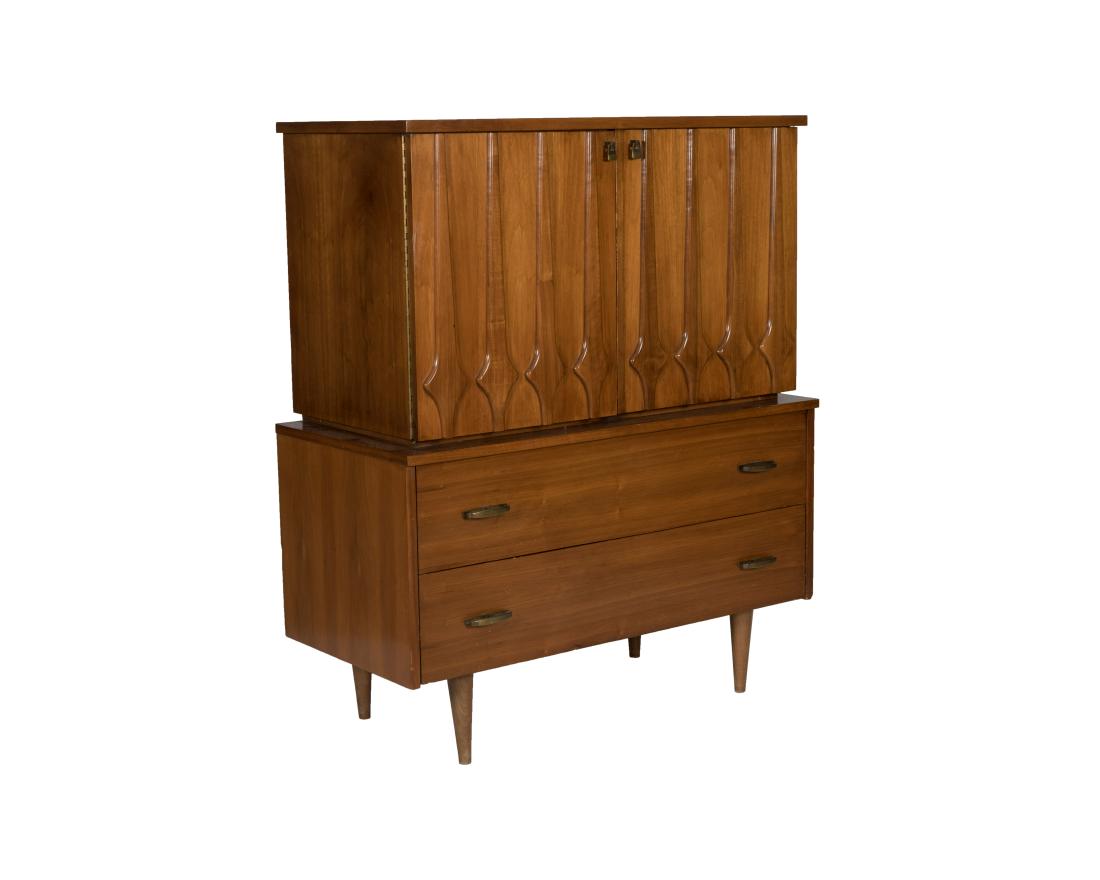 Walnut High Chest/Chifferobe (1 of 3)