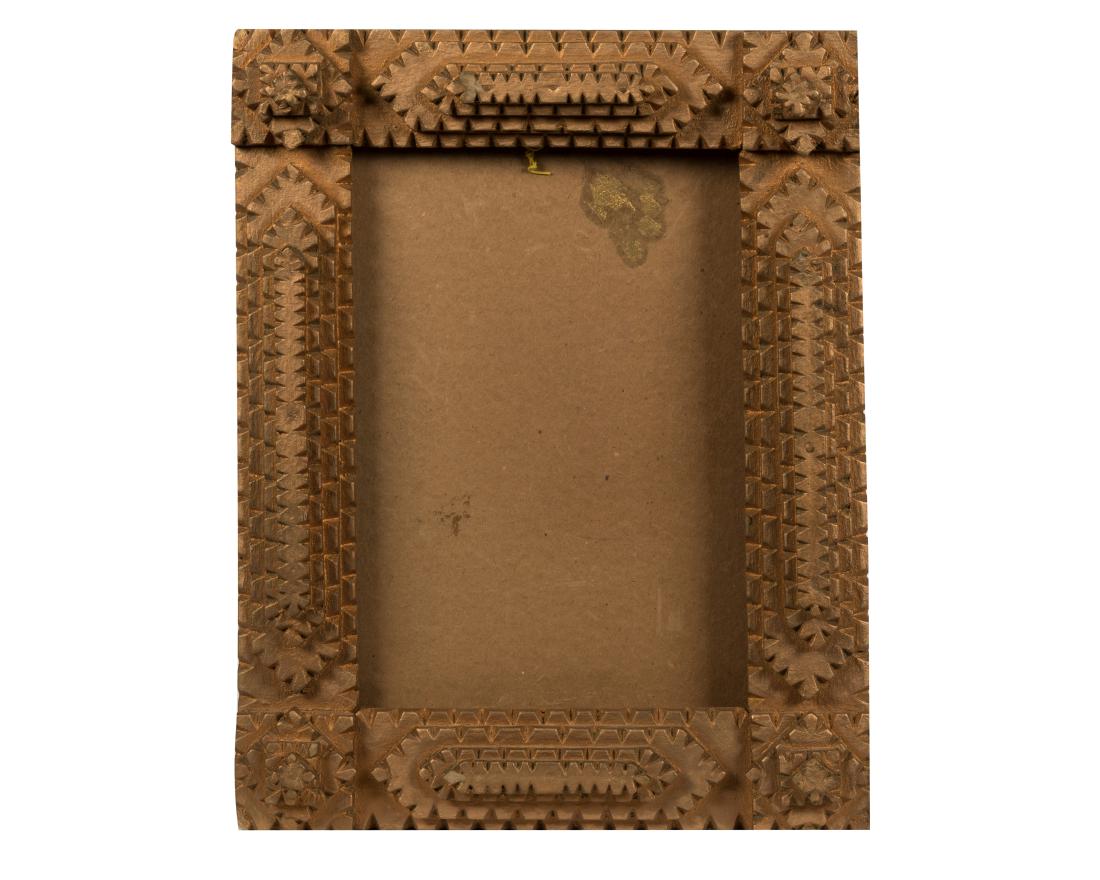 Tramp Art Carved Wood Frame (1 of 2)