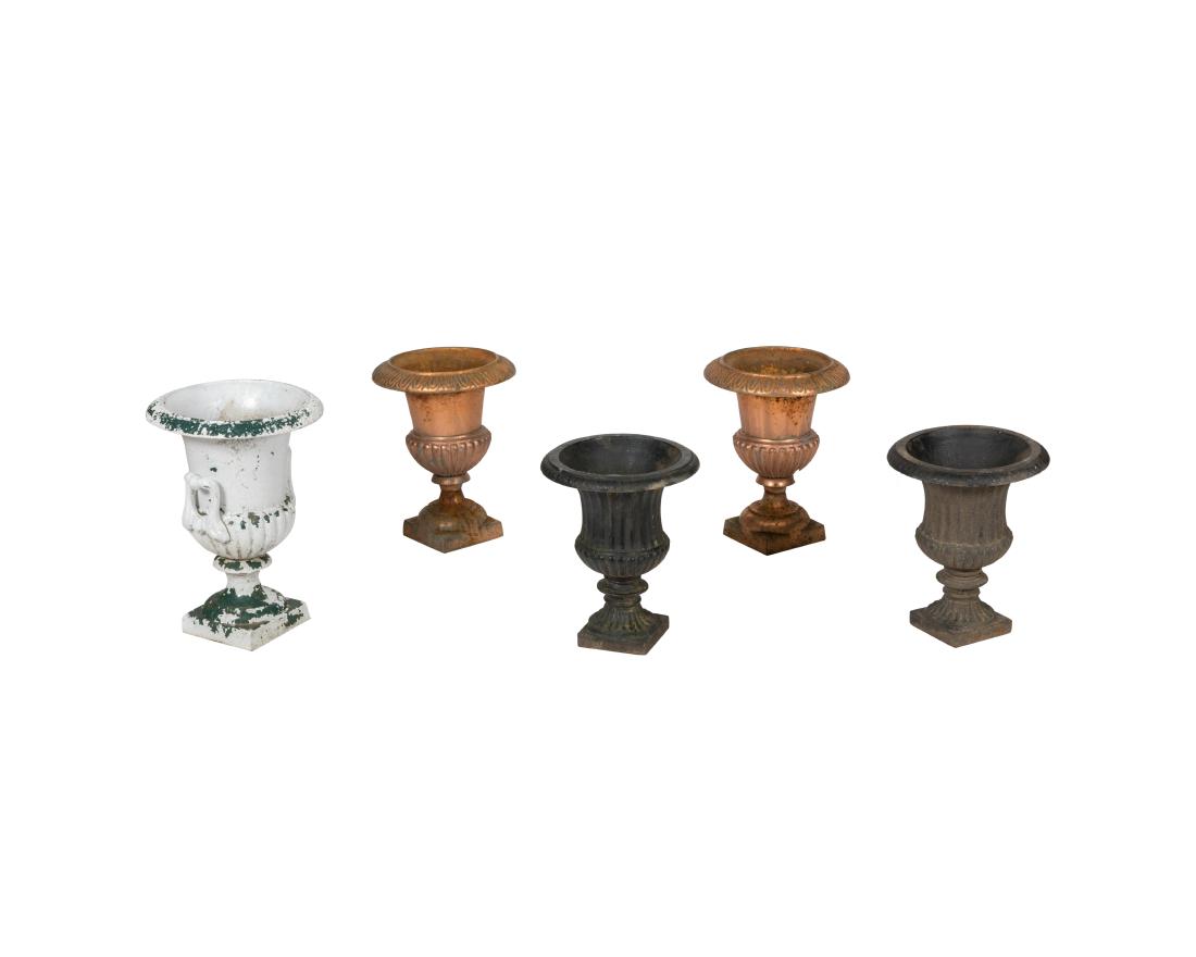 Five Petite Iron Urns (1 of 2)