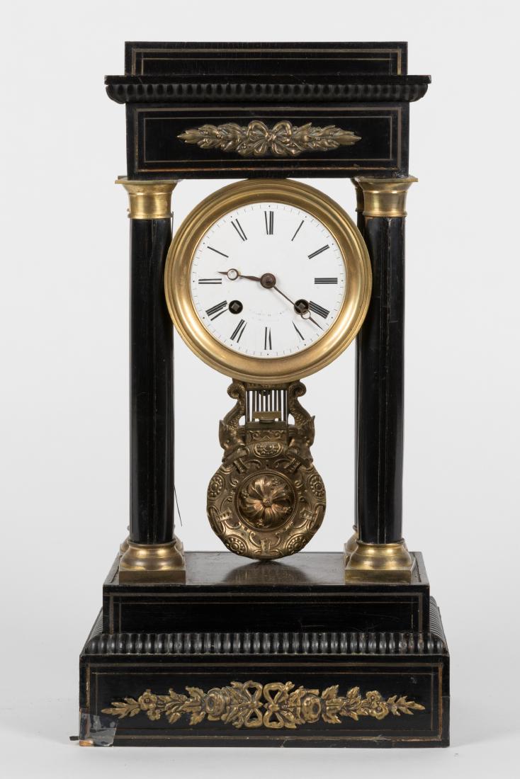 French Empire Bronze Mounted Mantle Clock (1 of 4)