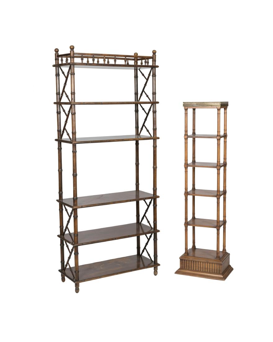 Two Faux Bamboo Etageres (1 of 4)