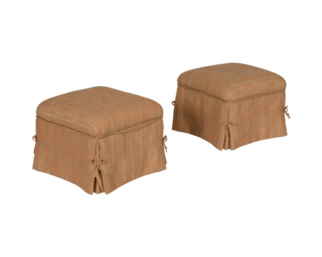 Pair Tufted Ottomans (1 of 1)