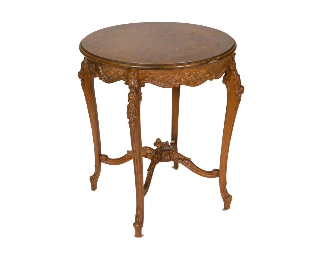 French Style Walnut Lamp Table (1 of 2)