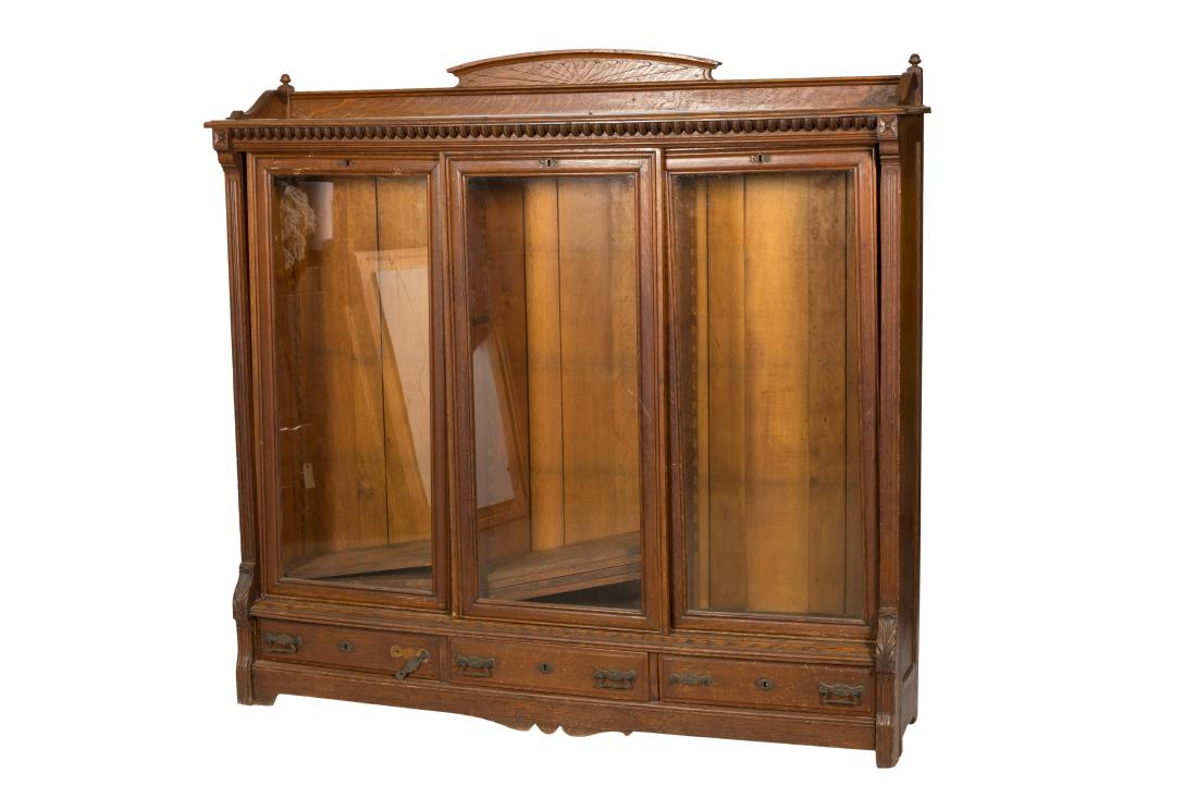 Carved Oak Bookcase (1 of 3)