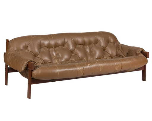 Percival Lafer Leather Sofa Signed