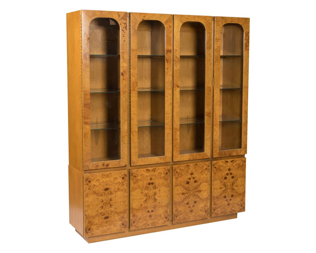 Lane Milo Baughman Style Burl Breakfront (1 of 7)