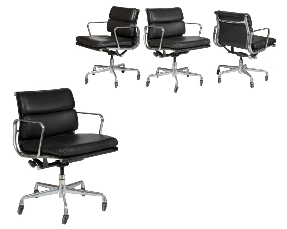 Charles Eames Black Soft Pad Chairs (435) - Four (1 of 5)