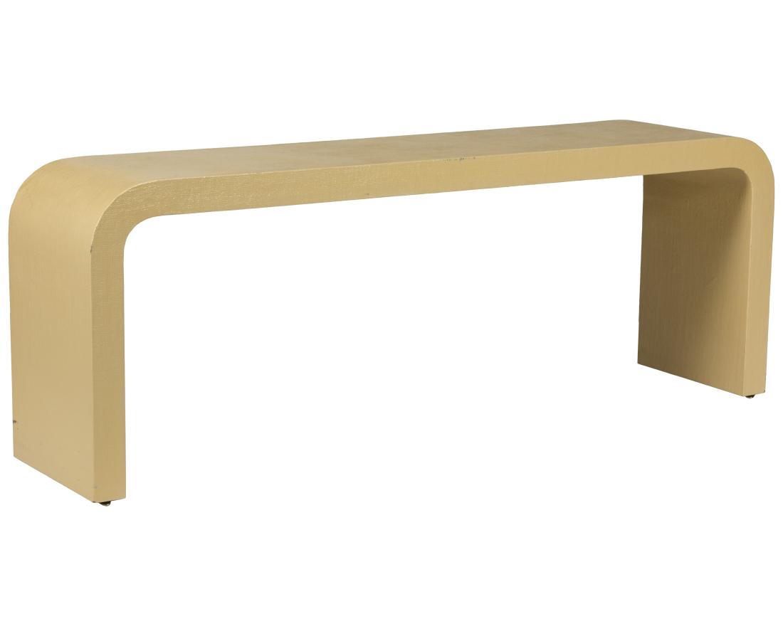 Springer Style Linen Wrapped Console Table (1 of 3)