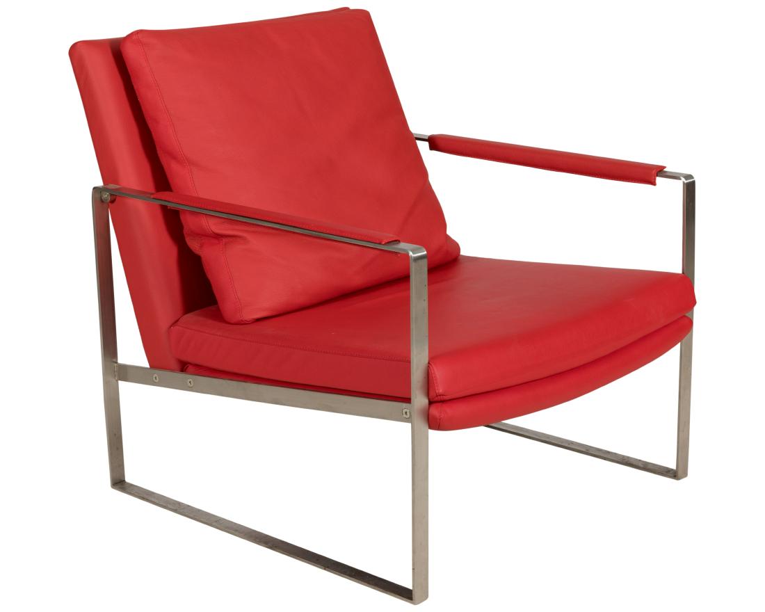 Milo Baughman Chrome Arm Chair (1 of 2)