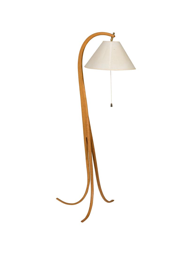 Mid Century Bentwood Oak Floor Lamp (1 of 3)