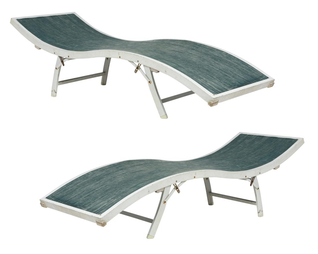 Aluminum Folding Chaise Lounges - Pair (1 of 4)