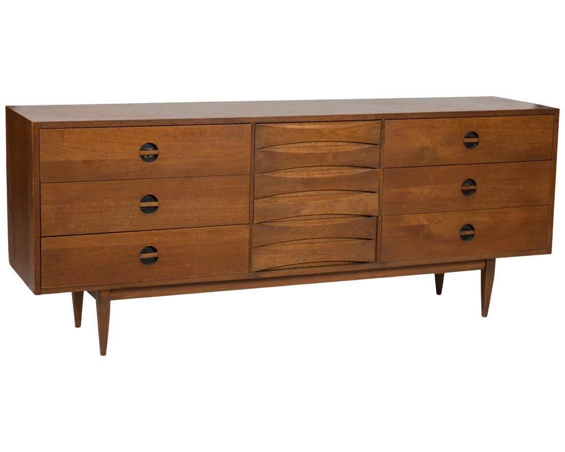Walnut Danish Style Credenza Chest (1 of 4)