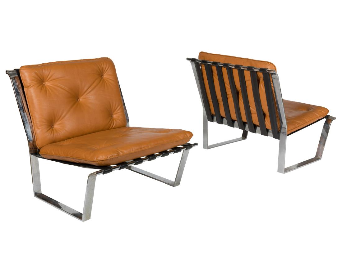 Barcelona Style Lounge Chairs - Pair (1 of 5)