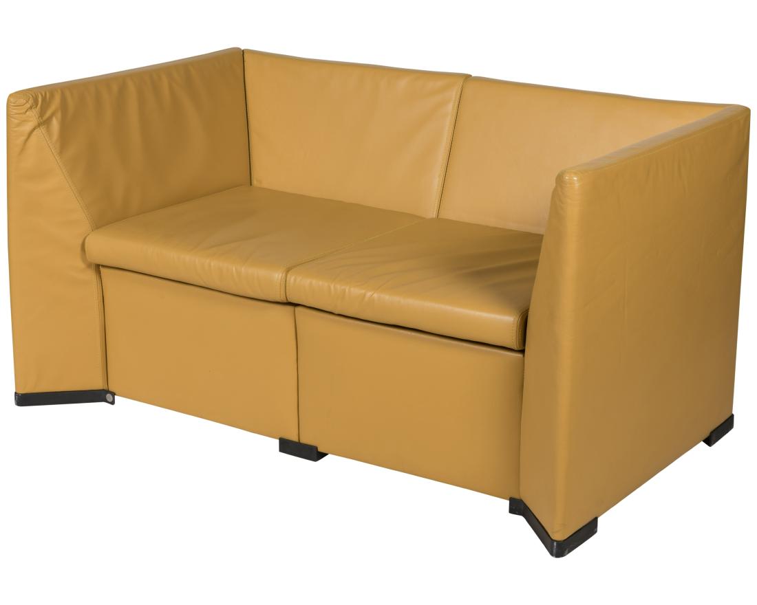 Italian Leather Loveseat (1 of 5)