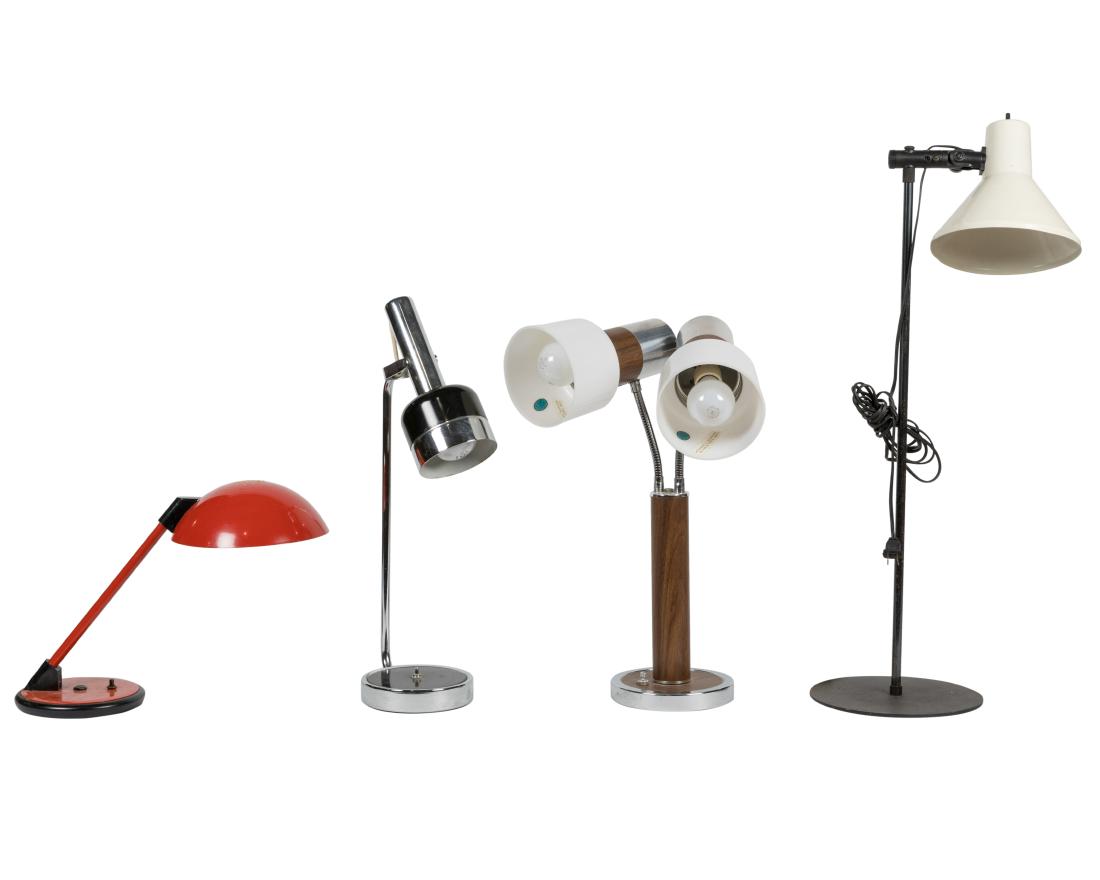 Four Mid Century Desk Lamps (1 of 4)