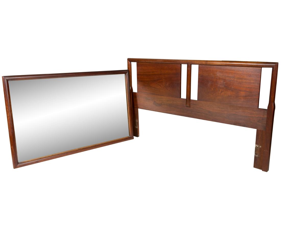 John Widdicomb Teak Mirror and Headboard (1 of 1)