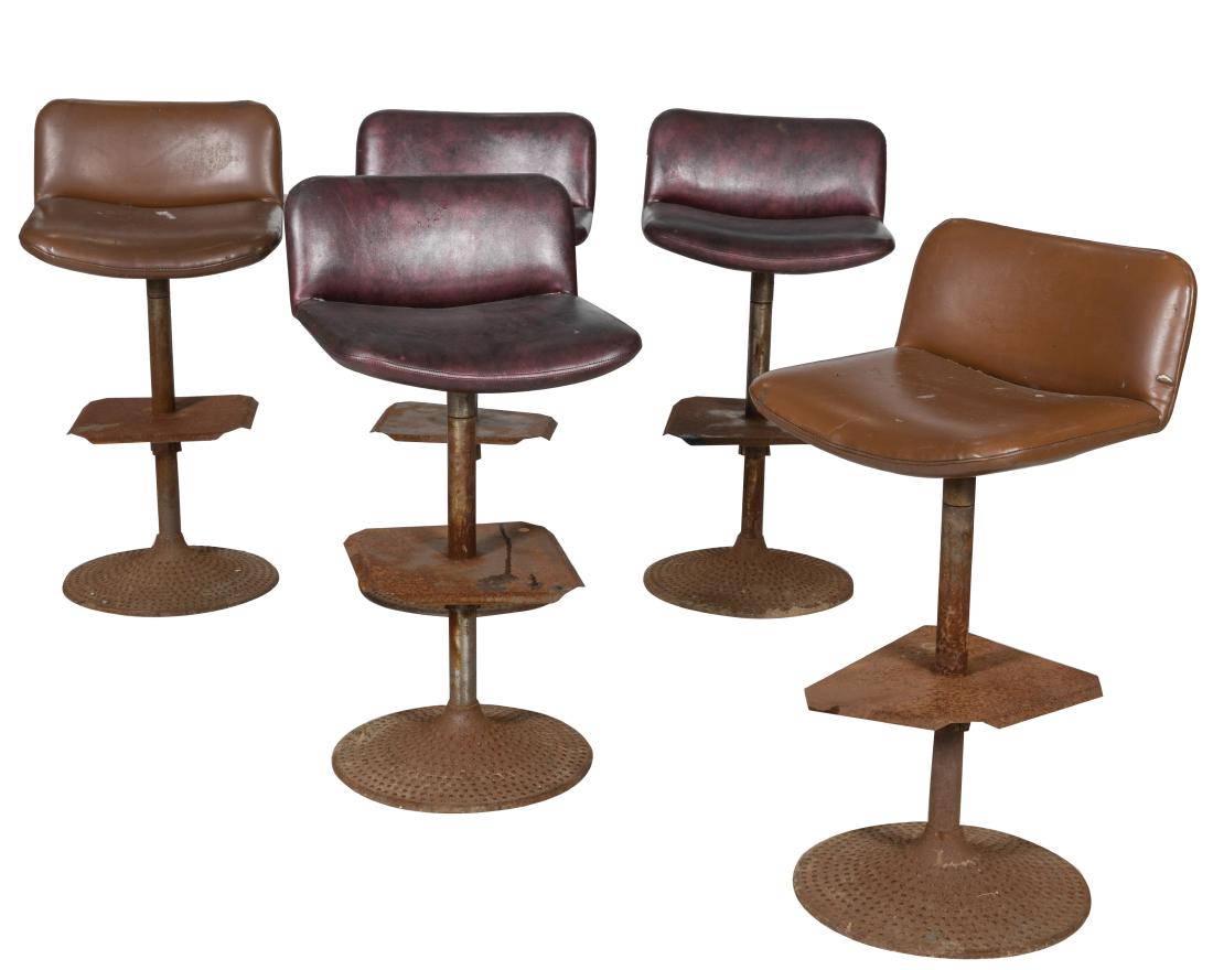 Five Industrial Stools (1 of 2)