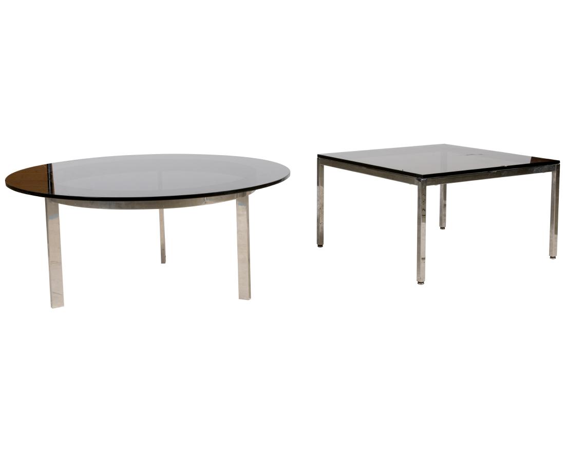 Two Chrome and Glass Coffee Tables (1 of 1)