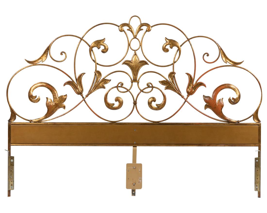 Ornate Gilt Iron King Size Headboard (1 of 2)