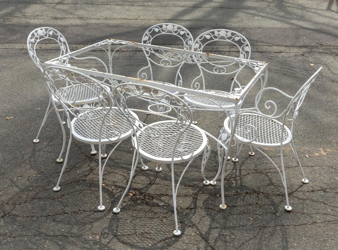 Wrought Iron Table and 6 Chairs (1 of 3)