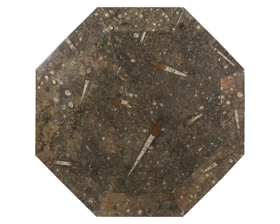 Octagonal Moroccan Fossil Slab Table Top (1 of 5)