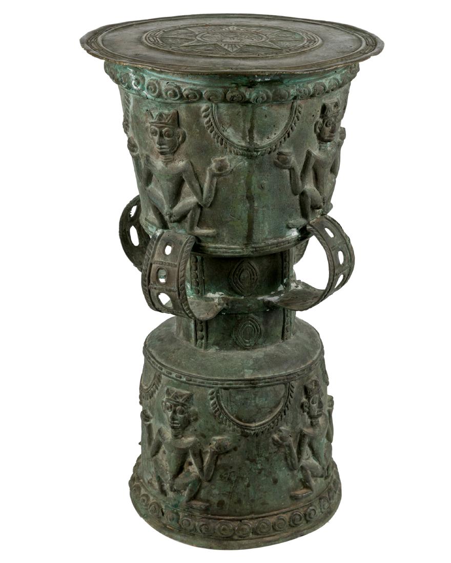 African Figural Bronze Pedestal (1 of 5)