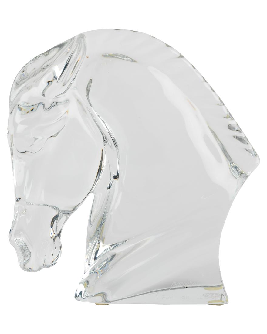 Baccarat Taunide Lesseps Crystal Horse Bust (1 of 2)