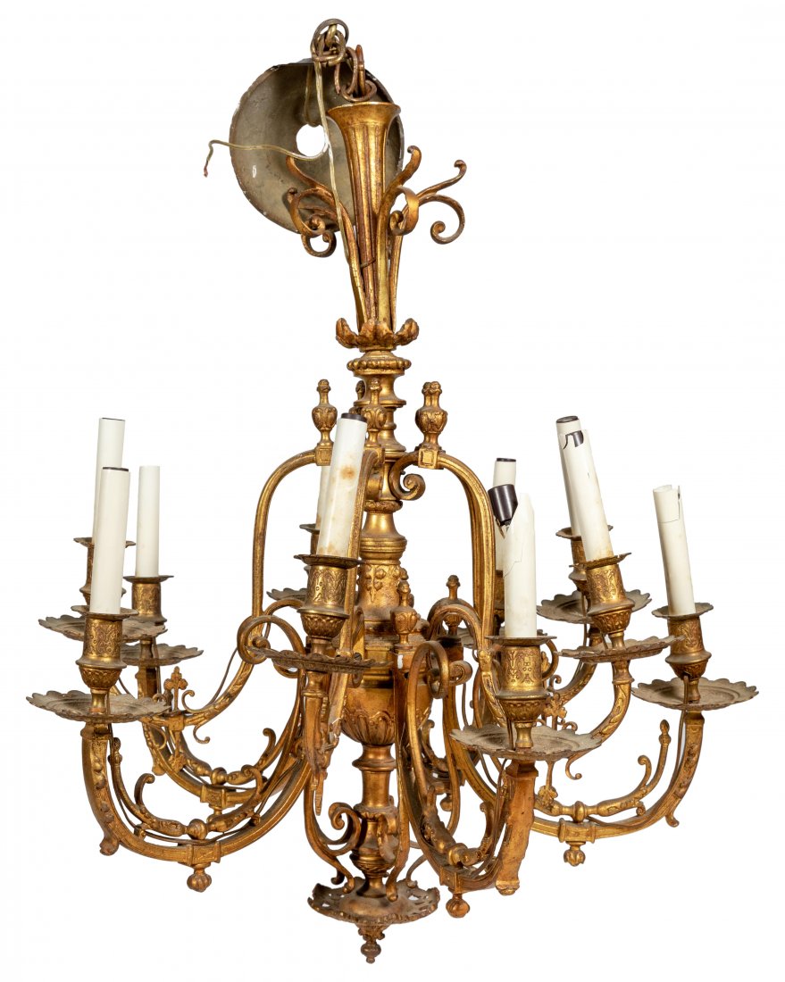 Victorian Gilt Bronze Chandelier (1 of 4)