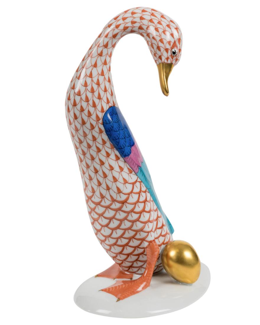 Herend Rust Fishnet Goose (1 of 4)