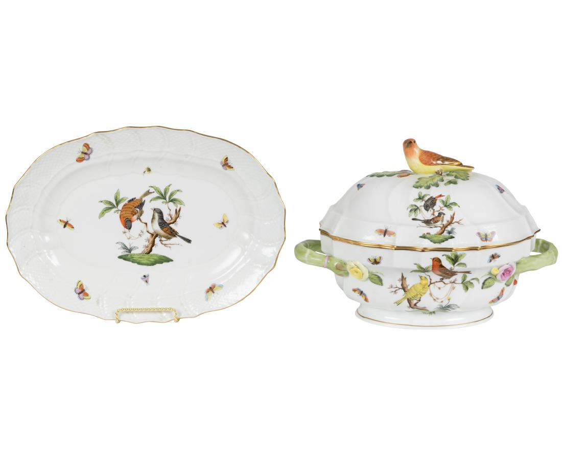 Herend Rothschild Casserole and Platter (1 of 8)