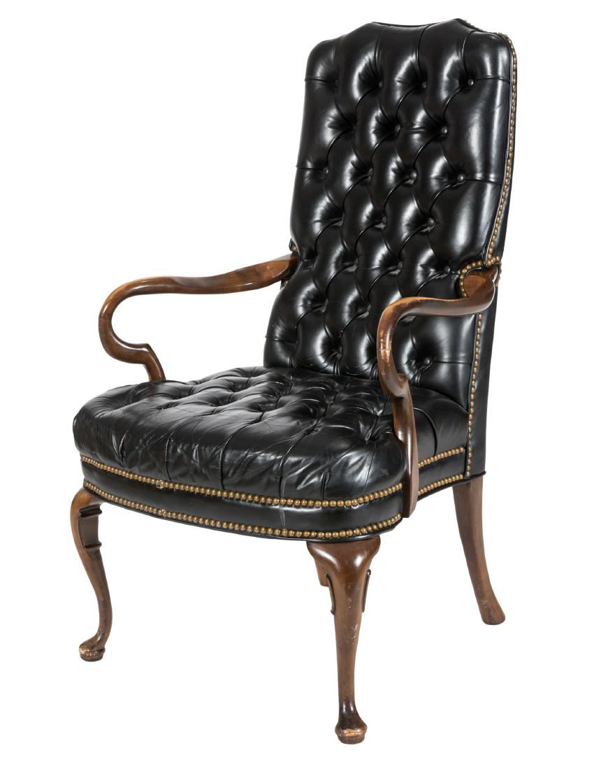 Tufted Leather Library Chair (1 of 5)