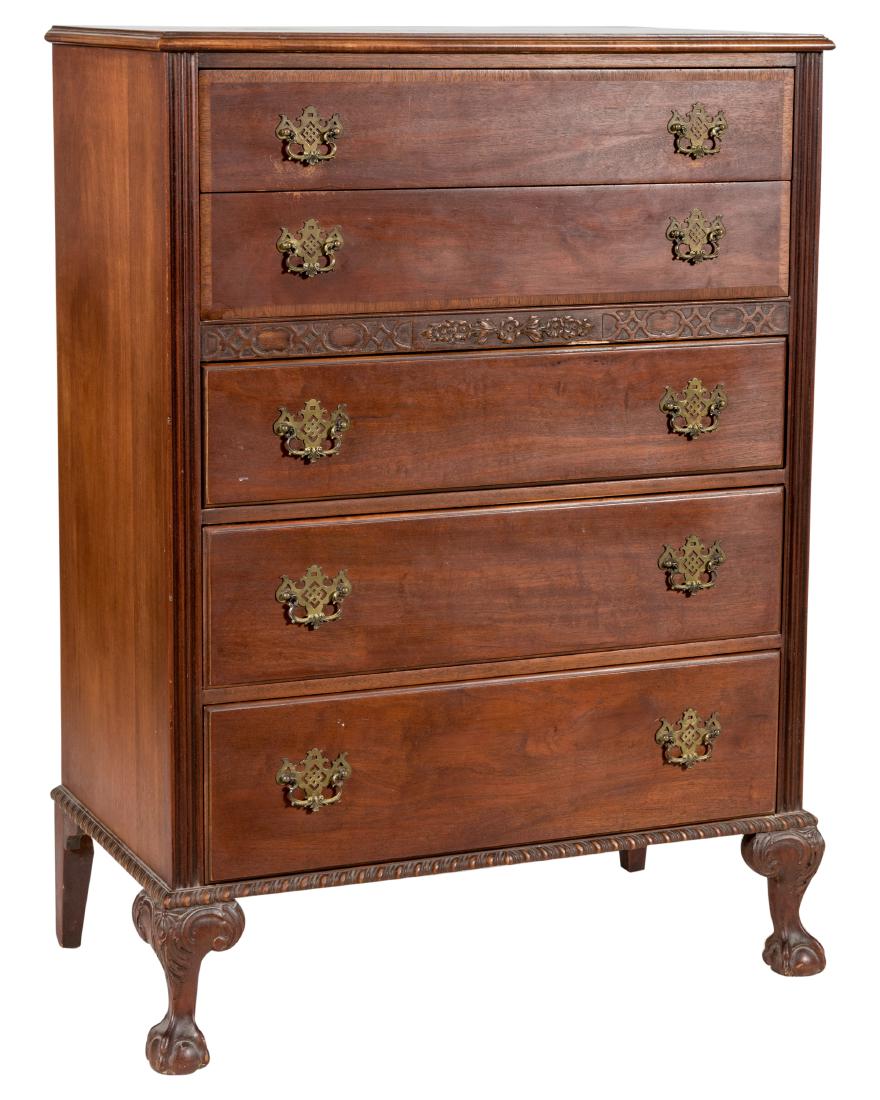 Johnson Brorthers Mahogany High Chest (1 of 6)
