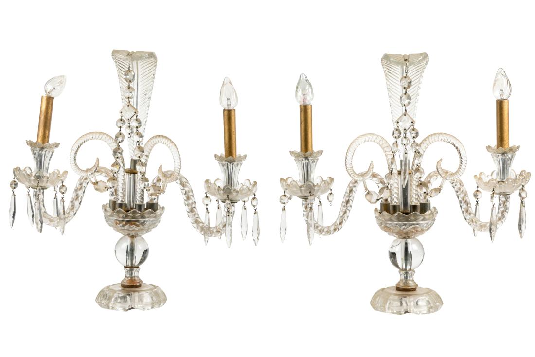 French Style Crystal Candelabras - Pair (1 of 6)