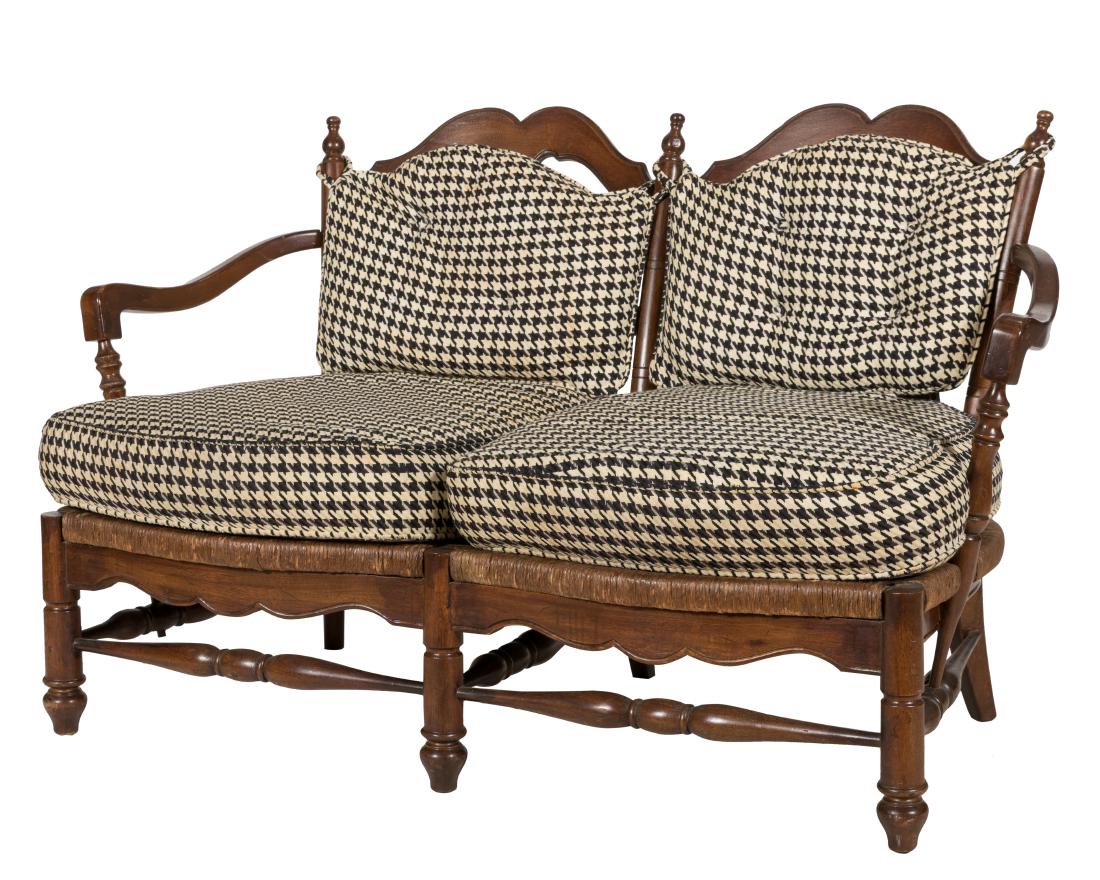 Drexel French Style Walnut Loveseat (1 of 4)