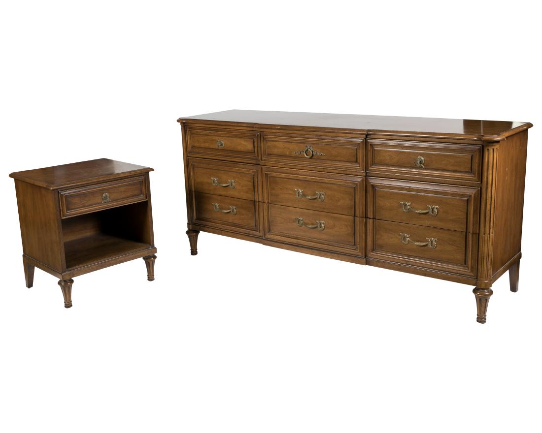 Henredon Triple Dresser and Nightstand (1 of 5)