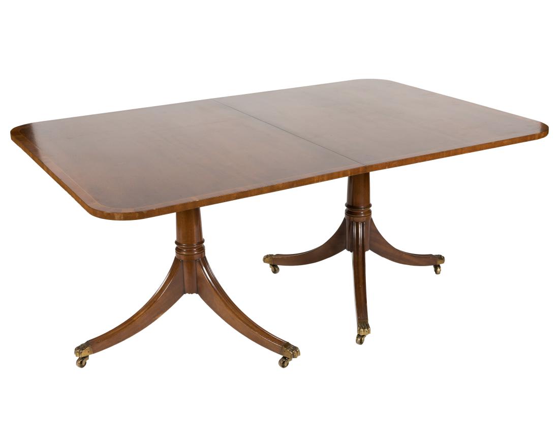 Double Pedestal Mahogany Dining Table (1 of 7)