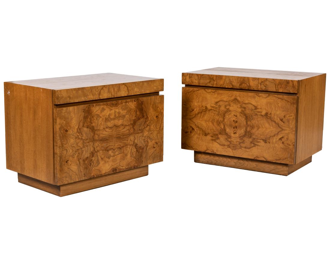 Milo Baughman Burl Nightstands - Lane (1 of 4)
