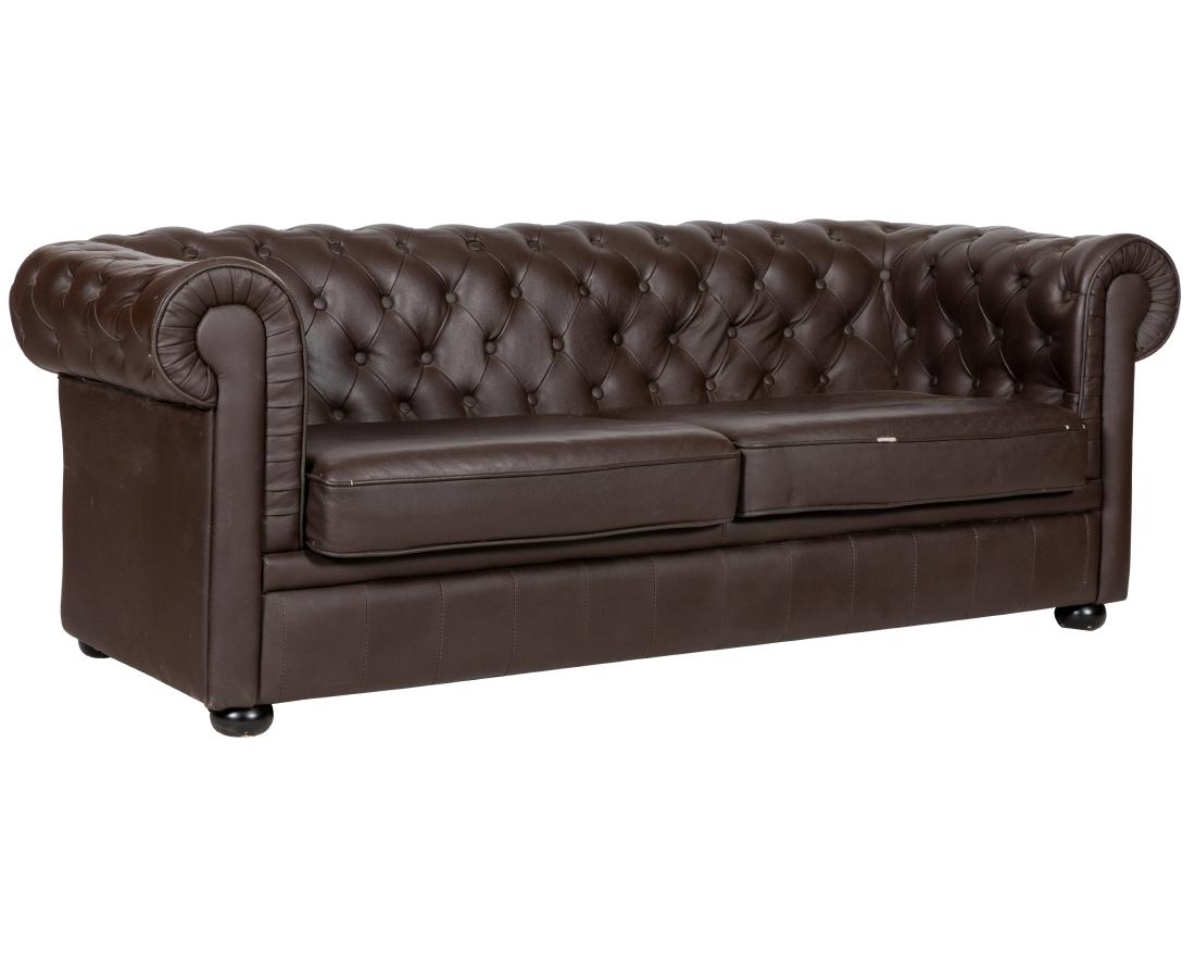 Chesterfield Style Leather Sofa (1 of 2)