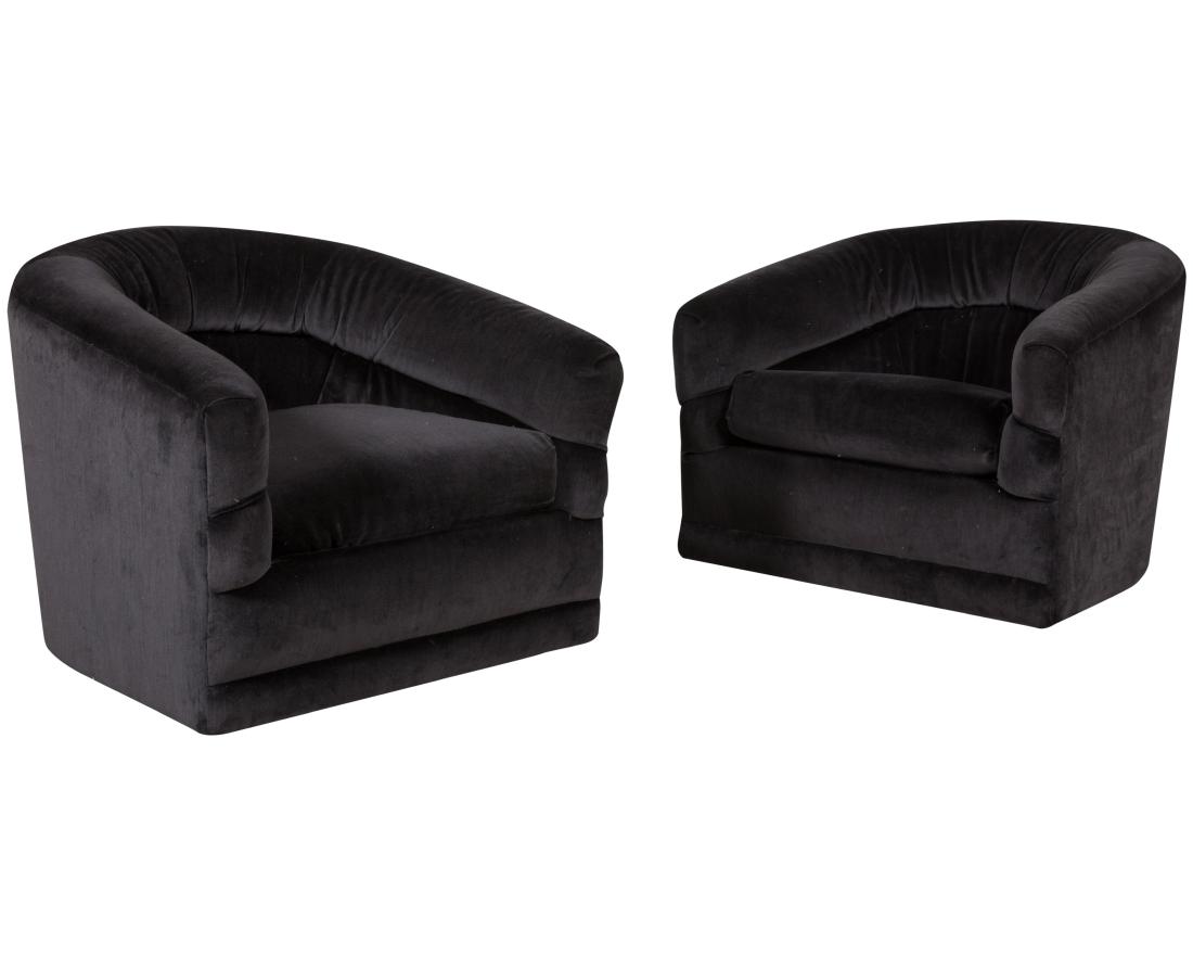 Milo Baughman Swivel Chairs - Pair (1 of 2)