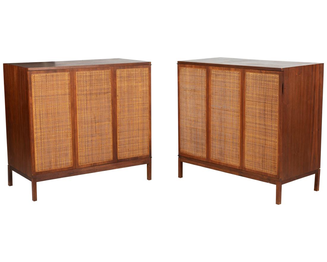 Mid Century Cane Front Chests - Pair (1 of 5)