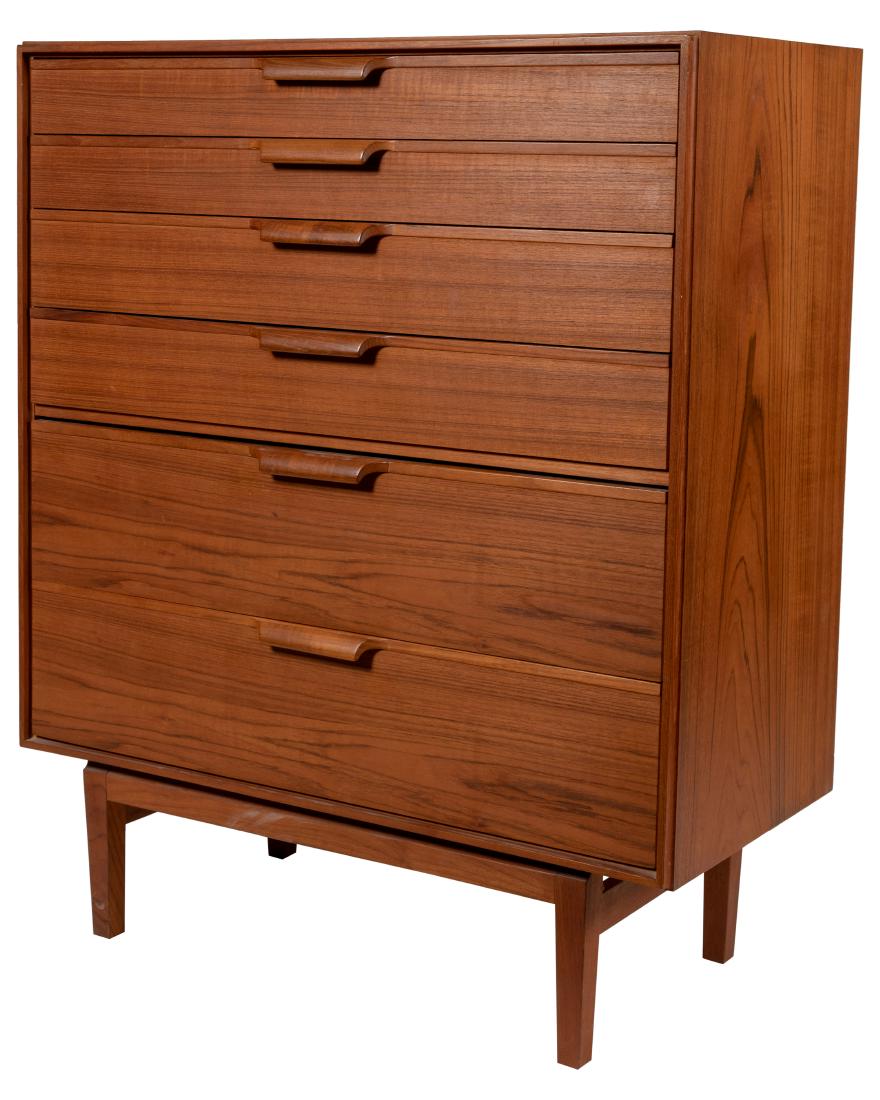 Danish Teak High Chest (1 of 4)