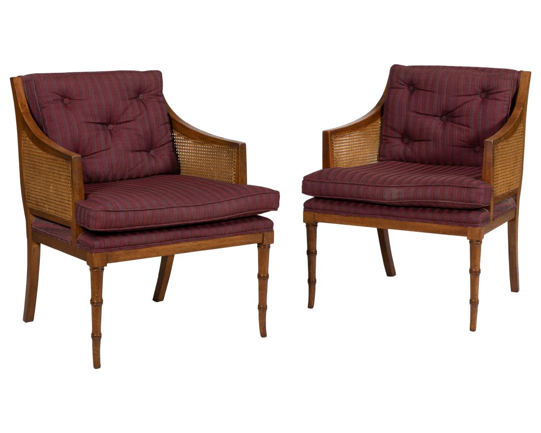Hollywood Regency Style Lounge Chairs - Pair (1 of 4)
