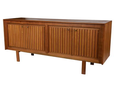 Arne Halvorsen Credenza: Description - Arne Halvorsen credenza with finished paneled back. Dimensions - 33.5" x 79" x 22.5"