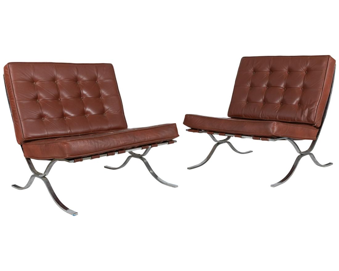 Barcelona Style Lounge Chairs - Pair (1 of 3)