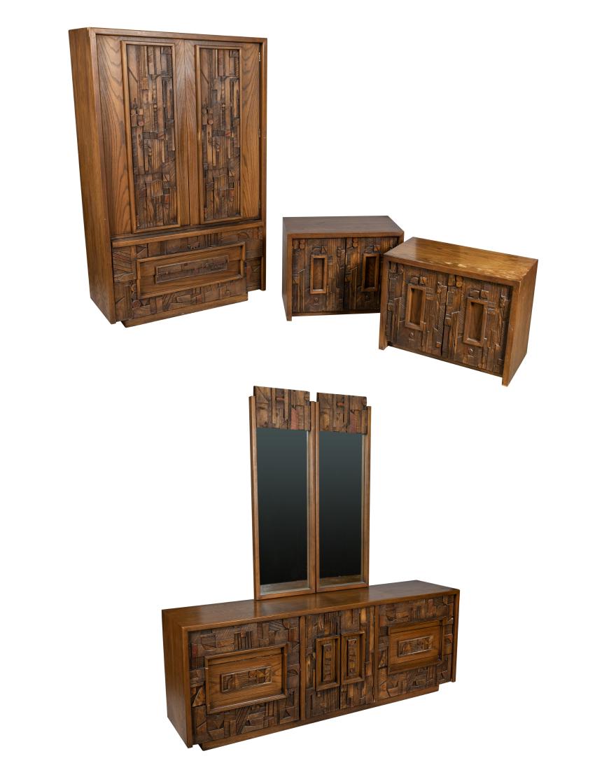 Lane Brutalist Bedroom Set - 6 Piece (1 of 8)