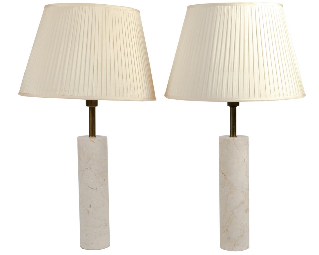 T.H. Robsjohn GIbbings Style Marble Lamps (1 of 3)